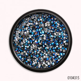 Кристальные стразы темно-синие/Crystal rhinestones dark blue размер 1.1-1.5