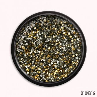 Кристальные стразы темно-золотые/Crystal rhinestones dark gold размер 1.1-1.5